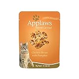 Applaws Katze Hühnchenbrust und Kürbis, 12er Pack (12 x 70 g)