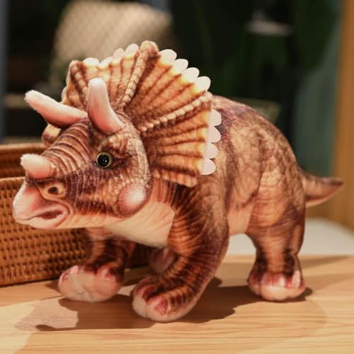 SldJa Neu Plüsch Triceratops Plüsch Spielzeug Dinosaurier Puppe Plüsch Spielzeug Junge Dinosaurier Spielzeug Geburtstagsgeschenk 46cm 2