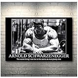 HHLSS Wunderschönes Bild 70x90cm ohne Rahmen Arnold Schwarzenegger Bodybuilding Motivationsplakatdruck Fitnessraum Fitness Sportdruck auf Leinwand