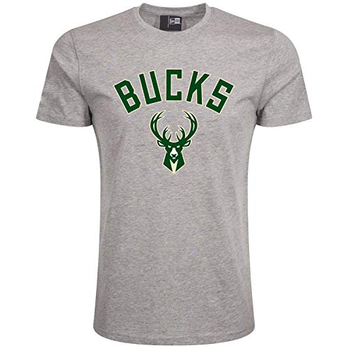 New Era Milwaukee Bucks T-Shirt Herren, Grau, XL