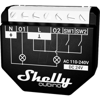 Shelly Qubino Wave 2PM | Z-Wave Relaisschalter, 1 Kanal 16A mit Stromverbrauchsmesser & Signal-Repeater | Smart Home Hausautomation | Funktioniert mit jedem Z-Wave-Gateway | Elektrogeräte steuern