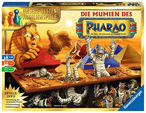 Ravensburger 26752 - Die Mumien des Pharao, Suchspiel für Kinder und Erwachsene ab 8 Jahren, Gesellschaftsspiel für 2-4 Spieler, die besten Familienspiele