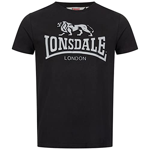 Lonsdale Men's Kingswood T-Shirt, Black/Grey, 3XL