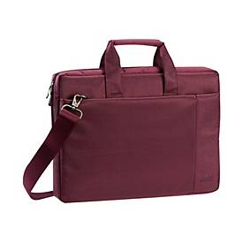 RIVACASE Laptoptasche bis 15.6“ – Kompakte Tasche mit zusätzlich gepolsterten Notebookfach und viel Stauraum – Lila
