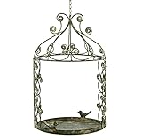 Blümelhuber Vintage Deko Vogelkäfig zum Hängen - Vogel Käfig Shabby Chic Kerzenhalter hängend - Romantische Landhausstil Deko