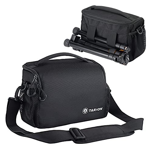 TARION Kameratasche Spiegelreflex SLR Tasche Kamera Umhängetasche mit Regenschutzhülle für Canon Nikon Sony SLR DSLR Kameras und Objektive