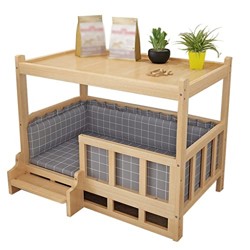 Golden Retriever & Teddy Nachttisch aus Holz, für den Innenbereich, mit Wattepad, stilvolles und gemütliches Holzbett-Design