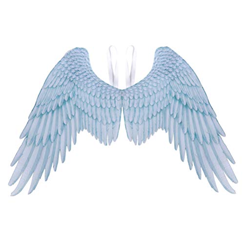 GARNECK 1 stück übergroßen engelsflügel zarten vlies engelsflügel Cosplay decoratiove Prop kostüm Prop für Party Maskerade-himmelblau