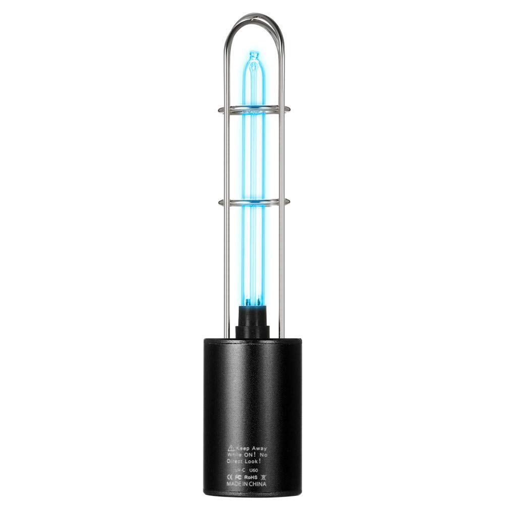 UV Lampe,Wiederaufladbare Tragbare UV-Desinfektion Lampe Startseite Auto UVsterilisation Lampe Eingebaute Batterie Mini Sterilisation Lampe (Black)