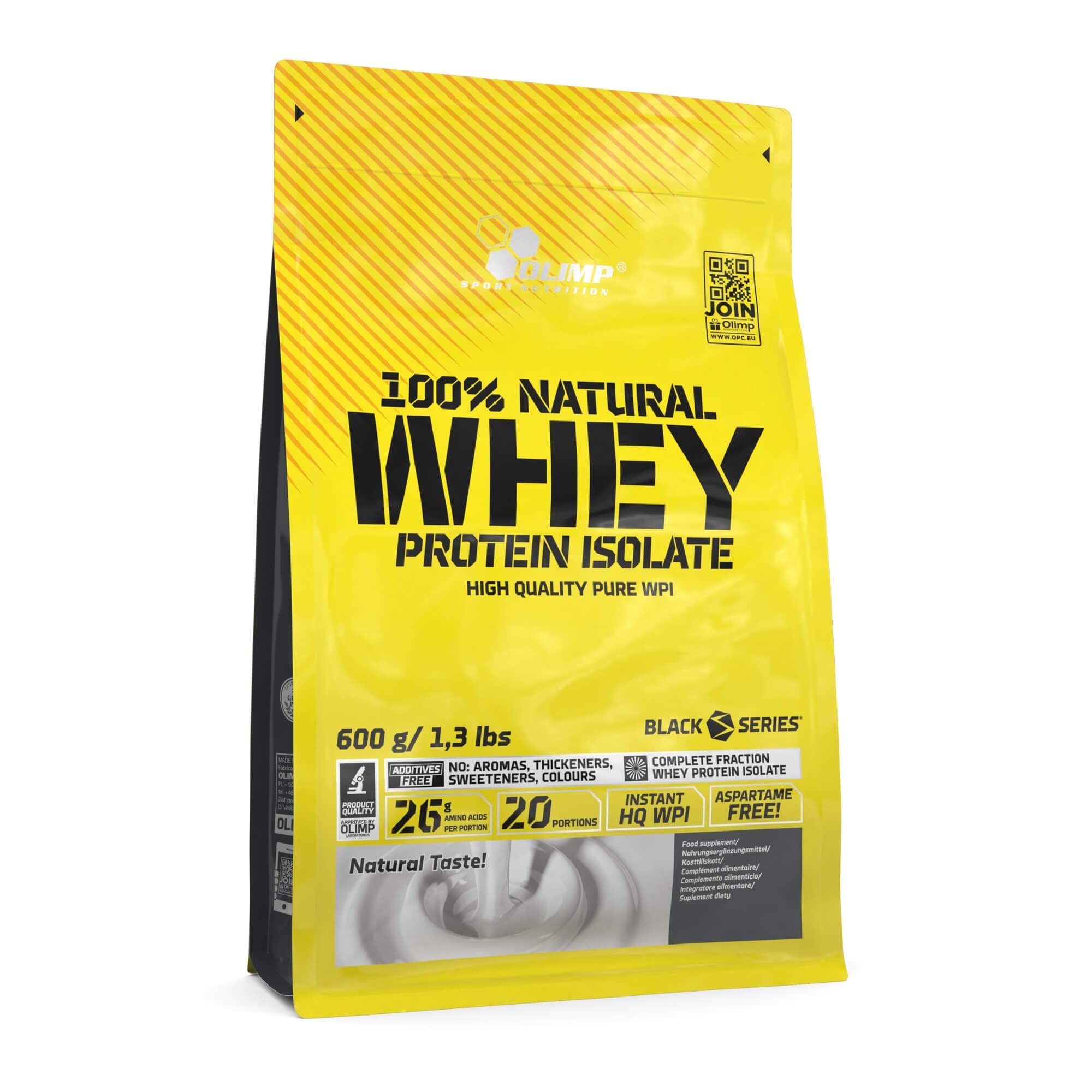 Olimp Sport Nutrition 100% Natural Whey Protein Isolate, 600g 600 g