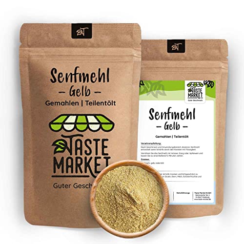 10 x 1 kg Senfmehl gelb | Senf Pulver gemahlen | Senfherstellung | Senfsaat Senfsamen gemahlen | Gewürze Gewürz 10.000 g