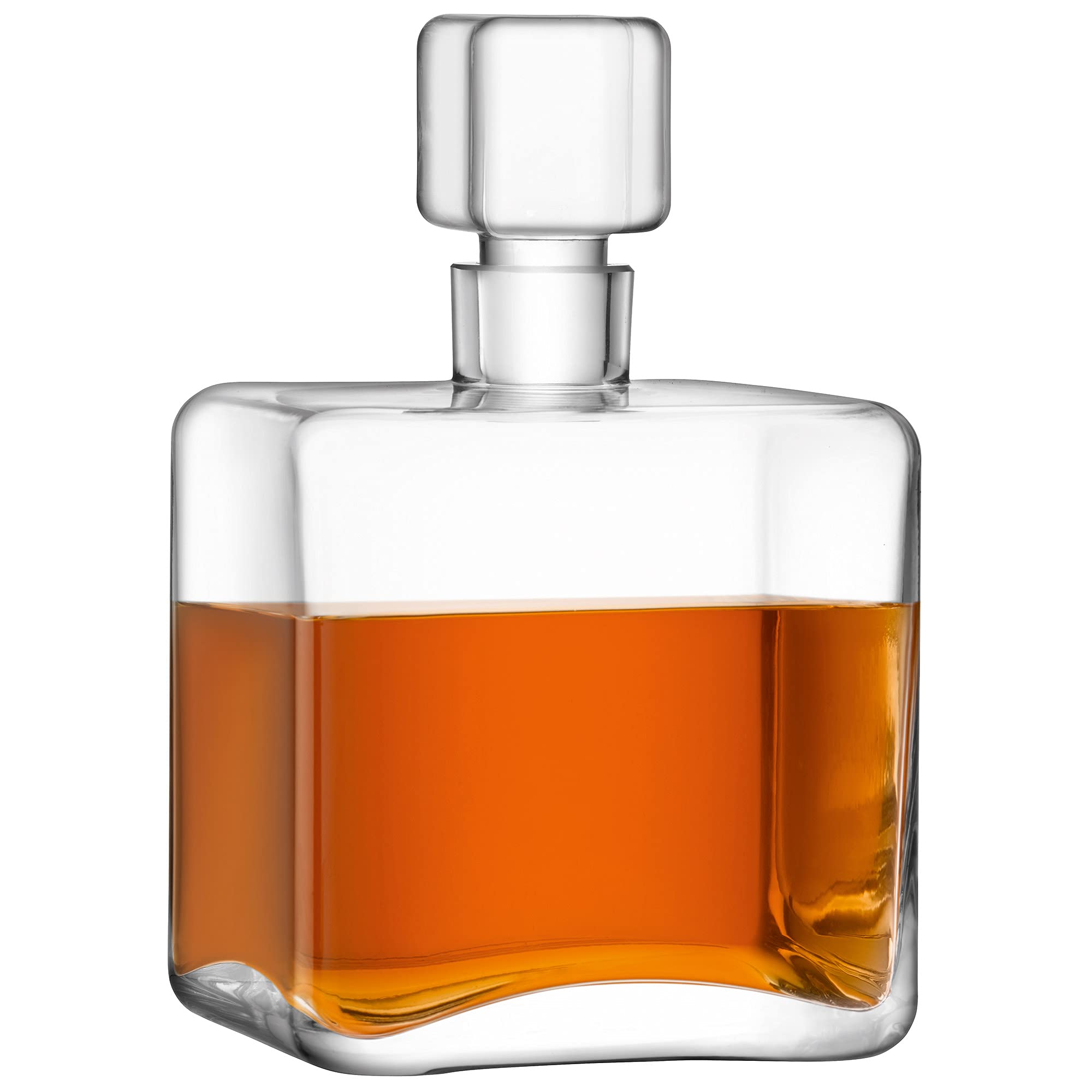 LSA Cask KC04 Whisky-Dekanter, quadratisch, 1 Liter, transparent, 1 Stück, mundgeblasenes und handgefertigtes Glas