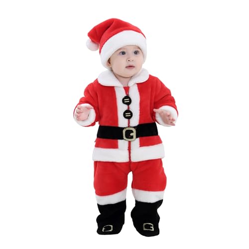 Doladola Unisex Baby Jungen Mädchen Weihnachten Weihnachtsmann Outwear (Weihnachtsmann, Größe 73/48 (Alter 12-18 Monate))