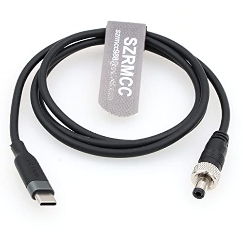 SZRMCC USB C Typ C auf Verriegelung DC 5.5 2.1 PD Trigger 12V Stromkabel für Atomos Monitor Video Geräte Pix-E7 Pix-E5 Display Hollyland Mars 400s (1m)