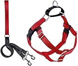 2 Hounds Design 859131002267 No-Pull Dog Harness with LeashLarge (1zoll Wide) LRed