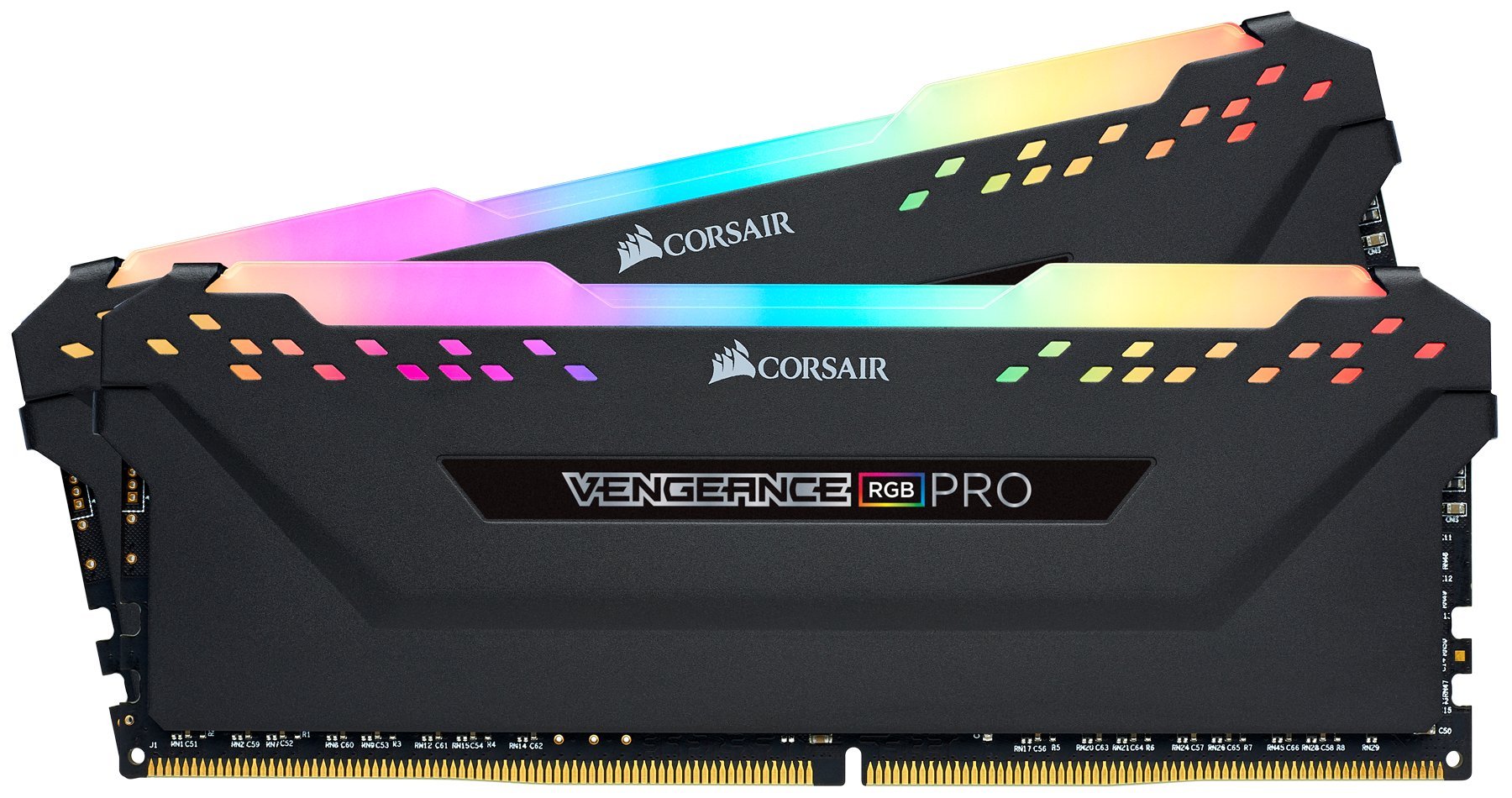 Corsair Vengeance RGB PRO 16GB (2x8GB) DDR4 2666MHz C16 XMP 2.0 Enthusiast RGB LED-Beleuchtung Speicherkit - schwarz