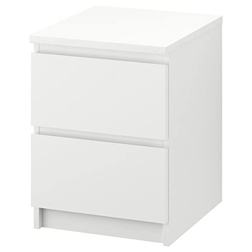 Ikea MALM - Kommode mit 2 Schubladen, Weiß - 40 x 55 cm