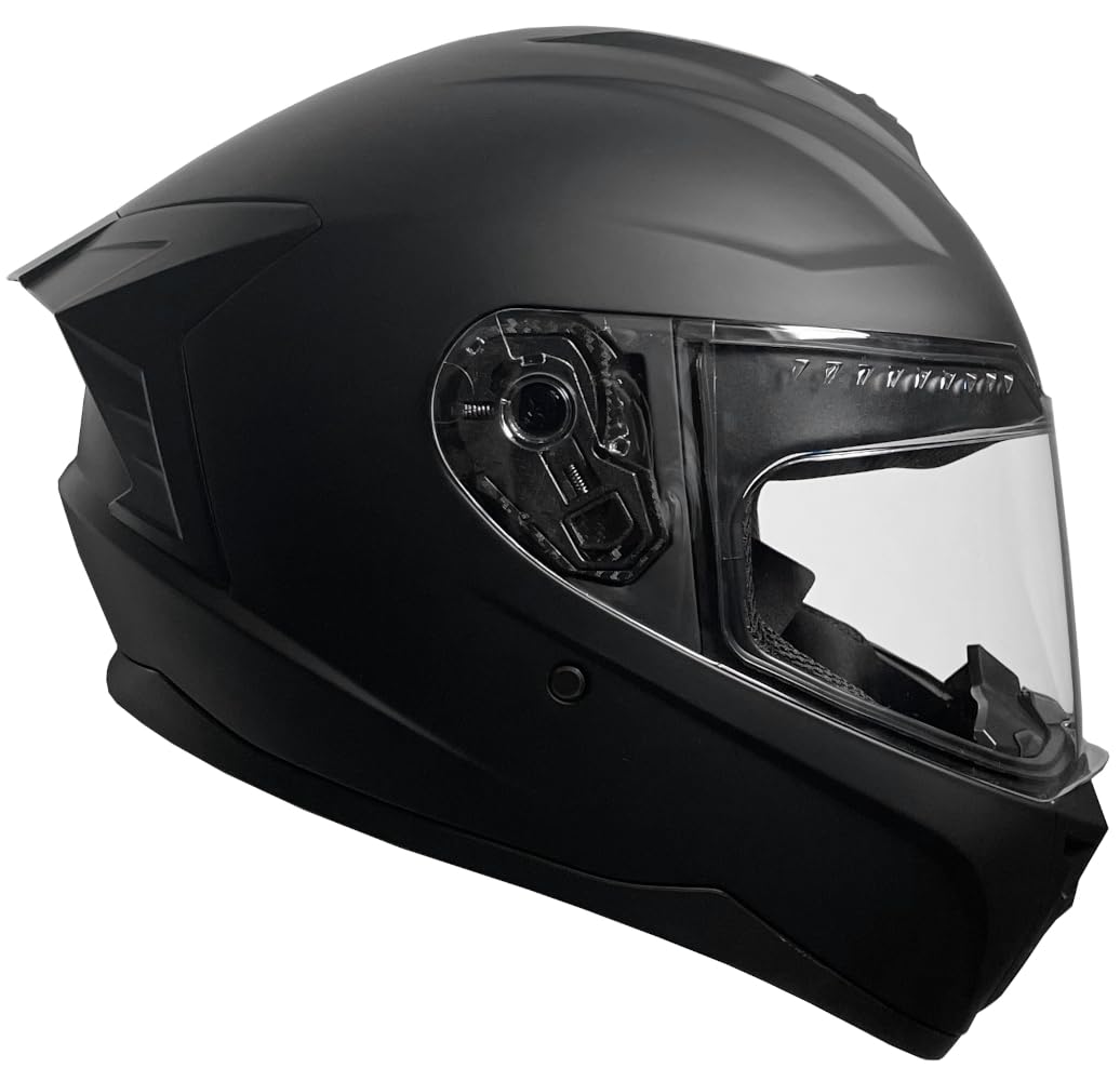 Integralhelm Helm Motorradhelm RALLOX M72 schwarz matt Größe S