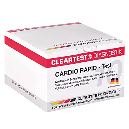 Servoprax 119729.1 Cleartest Cardio Rapid Testkit, Infarktdiagnostik Bereits 20 Minuten Nach Dem Ersten Symptom, 10 Stück