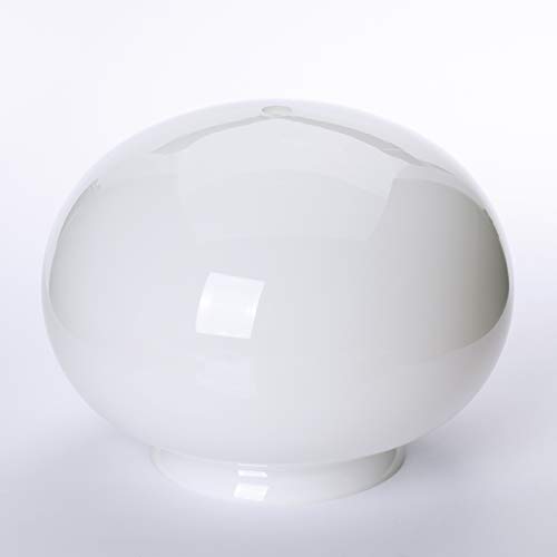 Glas Lampenschirm Ersatzglas Ø 180 mm Leuchtenglas Griffrand: 95mm (Opal/Weiß)