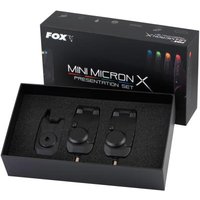 FOX Mini Micron X + Hardcases 2+1 - Funkbissanzeiger Set zum Karpfenangeln, Bissanzeigerset, Bissanzeiger für Karpfen