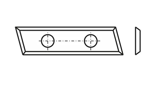 Wendemesser aus Vollhartmetall - Ersatzteil - 31,5x9x1,5 mm Schneide Z4 für Zinkenfräser Art. 235 (Ø 40, 31,5-65,5 - M12x1)