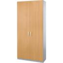 Schäfer Shop Genius Flügeltürenschrank TETRIS SOLID, Stahlkorpus, 5 OH, B 1200 mm, abschließbar, Buche-Dekor/weißalu 2