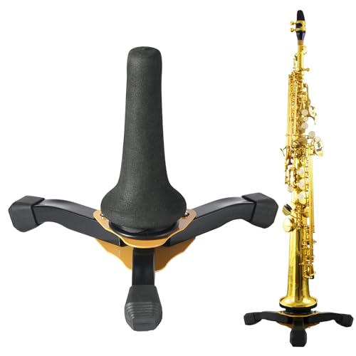 Gerader Sopransaxophonständer,Tragbarer Blasinstrumentenständer | Tragbarer Sopran-Saxophonständer für Klarinette, Flöte, Oboe und Sopran, Stativ-Halterung Suphyee