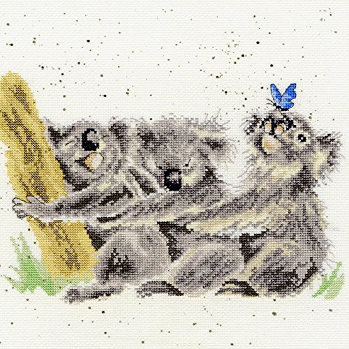 Kreuzstich-Set, Motiv: Drei Koalabären, von Hannah Dale of Wrendale Designs