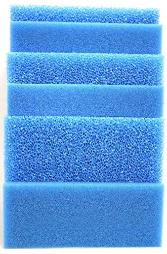 Wohnkult Filtermatte Filterschwamm blau alle Größen von 50 x 50 x 2 cm - 100 x 50 x 10 cm Grob und Fein (100 x 50 x 5 cm FEIN 30 PPI)