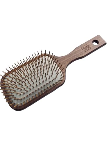 nippes Solingen Pneumatik-Haarbürste | Reduzierung von Spliss | Paddelbürste geeignet für alle Haartypen | Schonendes Styling ohne Haarschäden | Entwirrung und Glättung | Groß, rechteckig