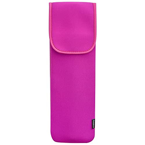 Hitzebeständige Neopren-Schutzhülle für Lockenstab für Reisen, Fitnessstudio oder Zuhause, 38,1 x 12,7 cm, rose pink