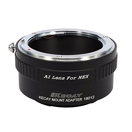 KECAY Objektiv Adapter Mount Converter für Nikon AI Objektivbajonett auf Sony NEX E-Mount Kamera Sony NEX-3 NEX-5 NEX-5C NEX-5N NEX-5R NEX-6 NEX-7 NEX-F3 NEX-VG10 VG20 Adapterring Kamera Ring AI-NEX
