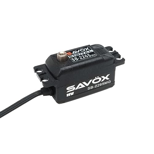 Savox SAV-SB2265MG HV DIGI mit niedrigem Profil, bürstenlos, 12 kg RC Servo, Schwarz
