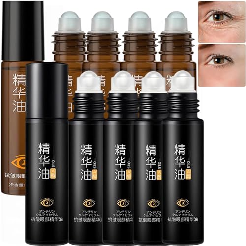 Time Eraser - Under Eye Rollerball, Time Eraser Rollerball Oil, Eye Oil Roller, Under Eye Serum for Dark Circles Puffiness Bags, Anti-Aging Eye Roller Cream for Wrinkles Fine Lines (8 Stück)