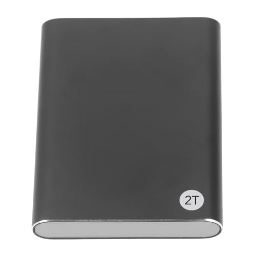 DAUZ Tragbare Externe Festplatte, 2,5 Zoll, Aluminiumlegierung, Externes Festplattengehäuse, Leicht, Typ C, USB3.1 für PC (2TB)