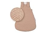 ULLENBOOM Schlafsack Baby 0-3 Monate, 56/62, OEKO-TEX Materialien, Musselin Sand (Made in EU), 2,5 TOG - Baby Schlafsack für Frühling, Herbst und Winter