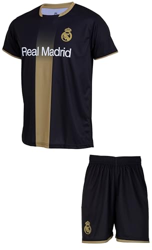 Real Madrid Trikot für Kinder, offizielle Kollektion, Schwarz , 12 Jahre