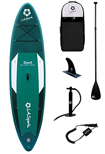 Devil SUP Komplett-Set 10.1” aufblasbares Stand-Up Paddle Board 330cm Allround & Touring Brett