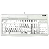 CHERRY MultiBoard MX V2 G80-8000, Deutsches Layout, QWERTZ Tastatur, kabelgebundene Magnetkartenleser Tastatur, hellgrau