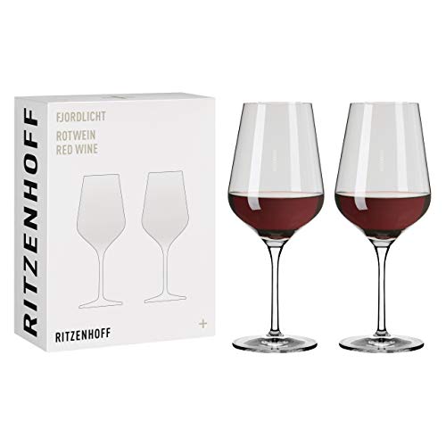 RITZENHOFF 3631002 Fjordlicht #2 Rotweinglas-Set, Glas, 570 milliliters