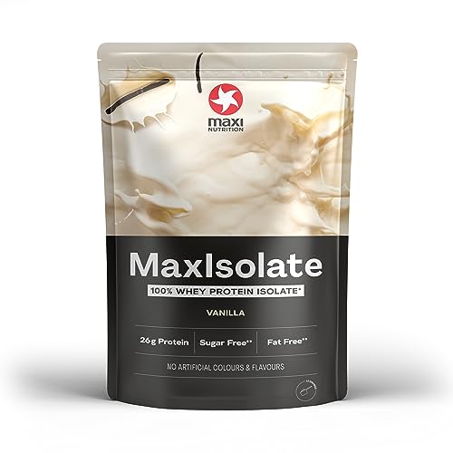 MaxiNutrition 100% Whey Premium-Proteinisolat Vanille 1KG, 87% Eiweiß, ohne künstliche Aromen, Eiweißpulver aus 100% Molke, 33 Protein-Shakes à 26g Eiweiß, low carb, low sugar , inkl. Vitamin B6
