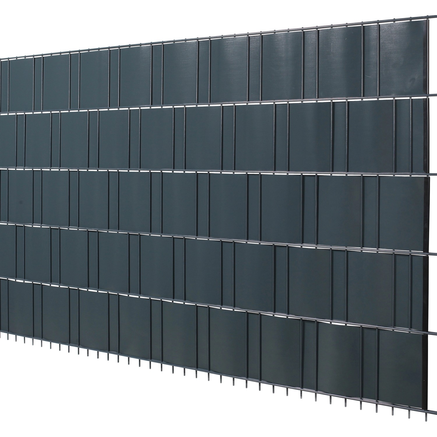 Floraworld PVC-Sichtschutzrolle Anthrazit 19 cm x 20,5 m