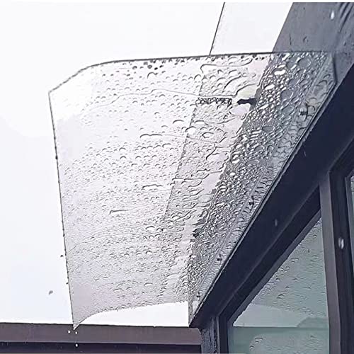 Transparente Tür-Markise, Vordertür-Überdachung, Außen-Markise, Fenster-Regenschutzabdeckung, Polycarbonat-Abdeckung, Dicke 3,5 mm, UV-Regen-Schnee-Schutz, Fenster-Garten-Überdachung, mit Hardware