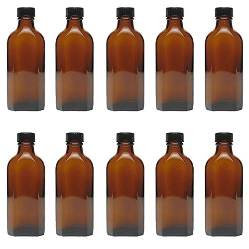 mikken - 10 Medizinflasche in Braunglas Apothekerflaschen inkl. Etiketten