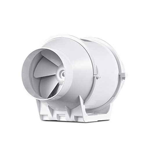 CWCQGH Home Inline-Kanalventilator, Lüftungsrohrventilator, Entlüftungsluftgebläse, Abluftventilator, 110–240 V, Booster-Turboventilator für Haushalts-Wachstumszelt