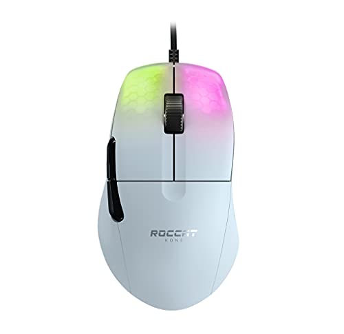 Roccat Kone Pro - Lightweight Ergonomic Optical Performance Gaming Maus , weiß