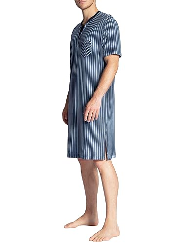 CALIDA Herren Relax Imprint Nachthemd Einteiliger Schlafanzug, Dark Sapphire, 58-60