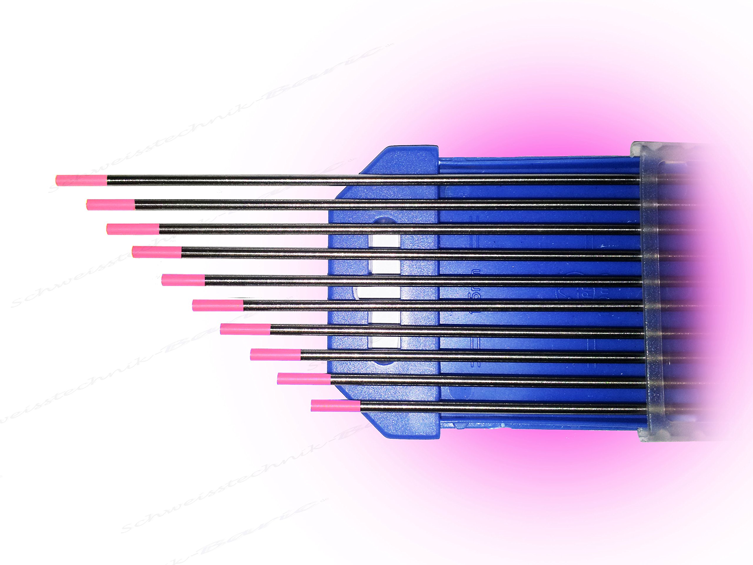 Wolframelektroden WX Pink 3,2 x 175mm Strahlungsfrei Poliert 10 Stück in der BOX