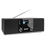 TechniSat DIGITRADIO 370 CD BT - Stereo Digitalradio (DAB+, UKW, CD-Player, Bluetooth, Farbdisplay, USB, AUX, Kopfhöreranschluss, Kompaktanlage, Wecker, 10 Watt, Fernbedienung) schwarz